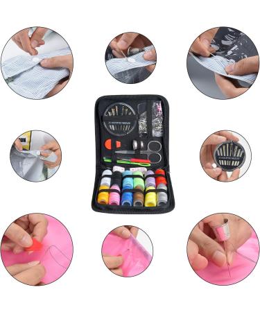 Portable Mini Sewing Kit with 12 Color Thread, Scissors, Needles - for Adults, Kids, Travelers, Beginners - Emergency Family Repair Supplies - Buy Online on GoSupps.com