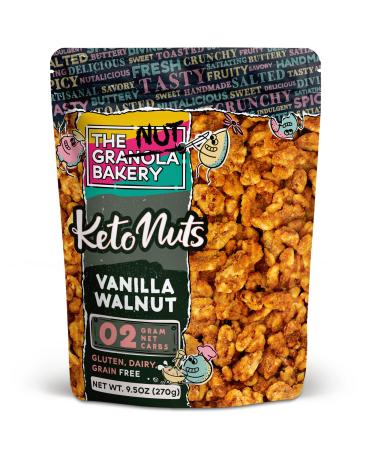 The Nut Bakery Vanilla Walnut Keto Snacks  2g Net Carb  Low Carb Nuts 9.5 Ounces Vanilla 9.5 Ounce (Pack of 1) - Buy Online on GoSupps.com