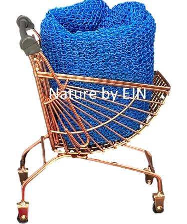 Nature by EJN Long NKN Customized Net Bath Sponge | African Porous Skin Exfoliation | Stretches to 49 | Sea Blue - Buy Online on GoSupps.com