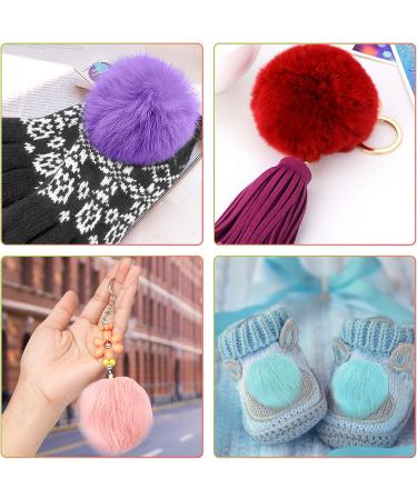 SIQUK 50 Pieces Faux Fur Pom Pom Balls - Bright 25 Colors - Hats, Beanies, Shoes, Scarves, Gloves, Bags Accessories - Buy Online on GoSupps.com