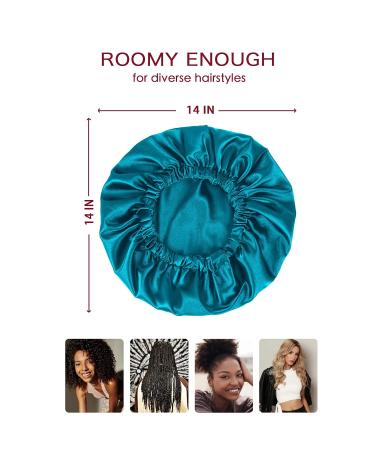 COMFYROLL Silk Satin Bonnet for Sleeping and Hair Protection - Blue - Buy Online on GoSupps.com
