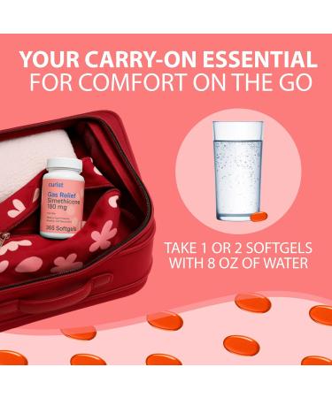 Curist Gas Relief Simethicone 180 mg Softgels (365 Count) - Digestive Relief Bloating Relief & Anti Flatulence Gas Pills for Adults - Aids Bloating Relief (365 Softgels) - Buy Online on GoSupps.com