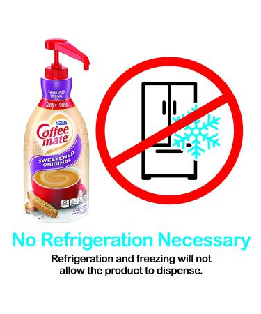 Nestle Coffee mate Sweetened Original Non-Dairy Liquid Creamer Pump Bottle 50.7 Fl Oz (Pack of 2) - No Refrigeration Required - Buy Online on GoSupps.com
