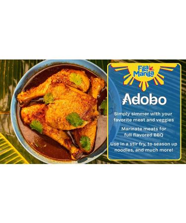 Fila Manila Filipino Adobo Sauce & Marinade 12 oz - Mild, Vegan, Gluten-Free, Made in USA - Buy Online on GoSupps.com
