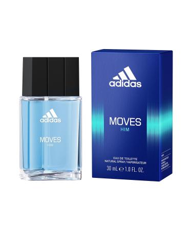 Adidas Moves Him Eau de Toilette 1 fl oz (Pack of 1) Notes of Green Apple Cedarwood Musk Men's Fragrance Long Lasting Sporty Fragrance Travel Size 1 Fl Oz (Pack of 1) Spray - Buy Online on GoSupps.com