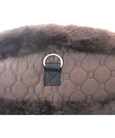 Merauno Lamb Wool Moon Belt Saddle Belt | Short Dressage Belt | Anatomical Shape | Equestrian Sport | Quality Merino Wool | Brown 80cm - Buy Online on GoSupps.com