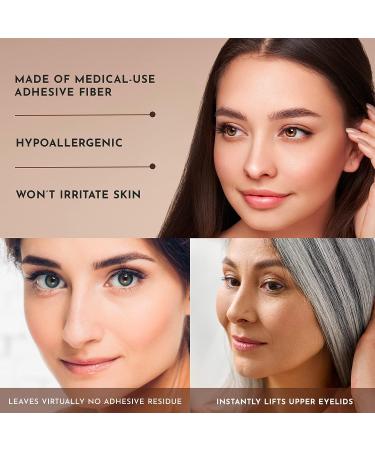 Invisible Eyelid Lifter Strips 400Pcs - Premium Self-Adhesive Eye Lid Tape for Hooded Eyes - Includes Fork Rods and Tweezers - Buy Online on GoSupps.com