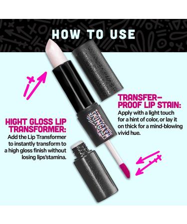 SKINGASM All Nighter Lip Stain & Lip Transformer - Cruelty-Free Matte Lipstick & Gloss Long-Lasting Kiss-Proof Color in Bite Me (Berry - Buy Online on GoSupps.com