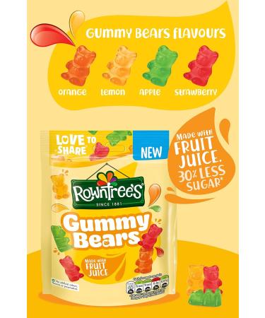 Nestl Rowntree s Gummy Bears 115g Mixed-Fruit 115 g (Pack of 1) - Buy Online on GoSupps.com