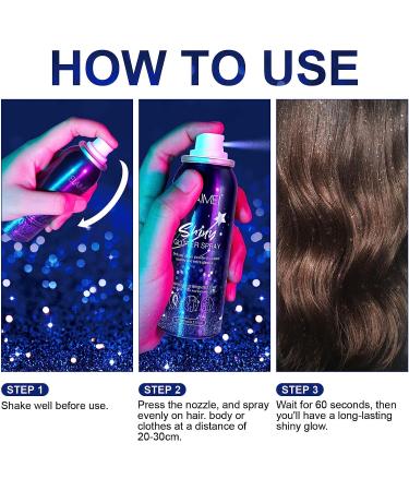 Body Glitter Spray - Shimmery Spray for Skin, Face, Hair & Clothing | Waterproof Hairspray for Festival & Stage Makeup - Buy Online on GoSupps.com