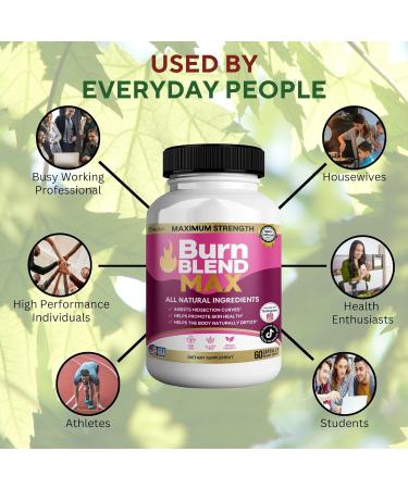 GREENVIFY Burn Blend Max Natural Supplement 60 Capsules All Natural Ingredients Vegan Friendly Gluten Free 30-Day Supply (1) - Buy Online on GoSupps.com