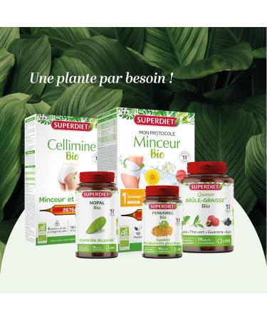 SUPERDIET - ORGANIC FAT BURNER QUARTET - Mate Guarana Green Tea Acai - Made in France - 150 tablets - Buy Online on GoSupps.com