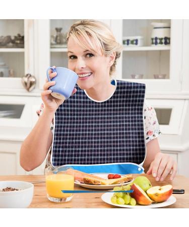 Adult Bibs for Eating - Waterproof Feeding Bib for Elderly with Crumb Catcher | Stylish and Comfortable Adult Bibs for Women for Nursing Home Care - Buy Online on GoSupps.com