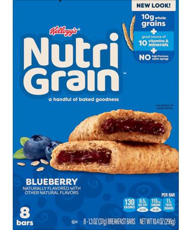 Nutri-Grain Barres de petit-d jeuner douces cuites au four fabriqu es avec des grains entiers collations pour enfants myrtille (6 bo tes 48 barres) - Buy Online on GoSupps.com