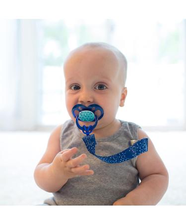 Dr. Brown's Advantage Symmetrical Pacifier 2-Pack Blue with Air Flow &amp; Clip | 6-18m - Buy Online on GoSupps.com