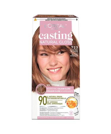 L Or al Paris Casting Natural Gloss Hair Color 723 Almond Blonde High Shine Hair Gloss Hair Dye 1 EA