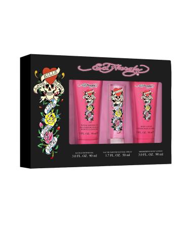 Ed Hardy Women's Fragrance 3 Piece Gift Set 1.7 Fl. Oz. Eau De Parfum 3 Count