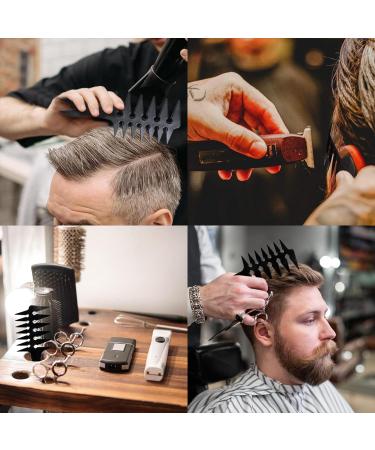 1pcs Texture Comb Fantail Handle Black Wide Tooth Styling Comb Two Sided Barber Comb Professional Men Styling Comb for Men Shaping Wet Curly Pick Oil Hair Most Hair Stylist Tools (200mm X 80mm) - Buy Online on GoSupps.com