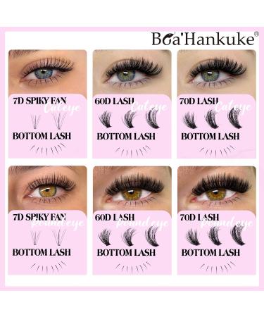 Boahankuke Multi-type Mixed Cluster Eyelash Extensions - 280PCS 5-18mm H-Multi Type Fluffy Cluster Lashes - Buy Online on GoSupps.com