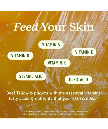 Beef Tallow Honey Balm | Face & Body | With Organic Honey Beeswax & Olive Oil | Face Moisturizer & Body Balm | Grass Fed Beef Tallow for Skin Support | Paraben BPA & Cruelty-Free | Unscented 2 oz 2oz - Buy Online on GoSupps.com