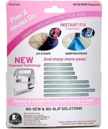 Swimsuit Bra Replacement Hooks - Metal Pin Hooks (2 Pack) | Pin Straps - Buy Online on GoSupps.com
