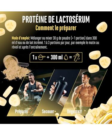  GEN GERMAN ELITE NUTRITION Elite Whey Protein Powder - 1000g Banana Milkshake - with whey isolate - up to 23g of protein per serving - instant - Buy Online on GoSupps.com