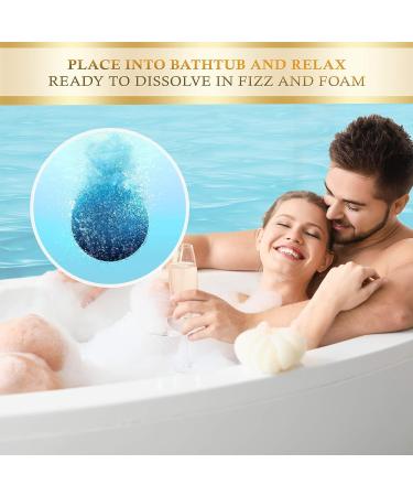 Planet Themed Bath Bombs - 8 Handmade Luxury Fizzers with Essential Oil and Shea Butter | Vegan & Cruelty-Free | Perfect Spa Gift for Men and Women - Buy Online on GoSupps.com
