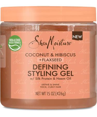 Shea Moisture Coconut & Hibiscus Defining Hair Styling Gel with Flaxseed 425 g & Intensive Hydration Hair Masque hair treatment Styling Gel + hair treatment - Buy Online on GoSupps.com