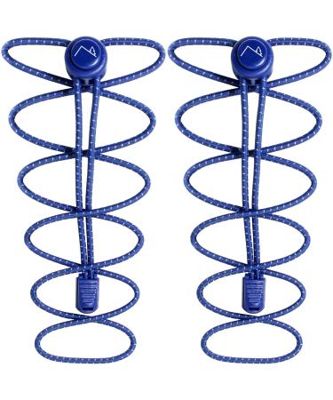 CampTeck Quick Release Shoelaces Elastic Shoelaces with Quick Lacing System Blue