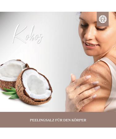 LoWell 500g Sea Salt Body Scrub with Jojoba Oil Nourishing Coconut Shower & Sauna Exfoliator for Glowing Skin - Buy Online on GoSupps.com