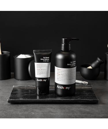 Anthony No Sweat Body Defense Deodorant for Men Anti-Chafing Anti-Itch Cream-to-Powder Lotion for Sweat and Body Odor Control 16 Fl Oz - Buy Online on GoSupps.com