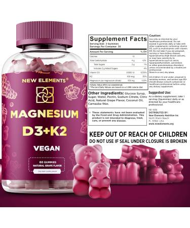 New Elements Liquid Iron Gummies with B12, Magnesium, D3 & K2 - Enhanced Formula for Improved Health - Buy Online on GoSupps.com