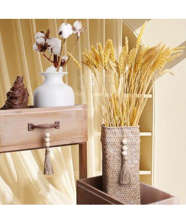 AEKAO 20 Pack Jute Rope Tassel with Wood Beads for DIY Crafts and Home Decor - Buy Online on GoSupps.com