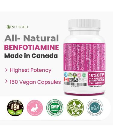New *BONUS SIZE* 150 HIGHEST POTENCY Benfotiamine Complex 100mg (Vitamin B1/ Thiamine) capsules Increased Energy Nerve Support All-Natural Vegan Gluten Free. 5-month supply (2 Pack) 150 count (Pack of 2) - Buy Online on GoSupps.com