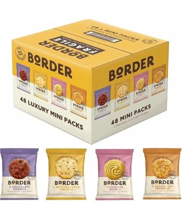 Border 4 Varieties Crafted Biscuits - Pack of 2 x 48 Mini Multipacks Individually Wrapped Biscuits & Cookies Gift Hamper Box. Great for Lunchbox Snacks Part Bag Fillers. - Buy Online on GoSupps.com