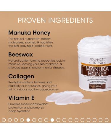 Advanced Clinicals Manuka Honey Hydrating Cream + Collagen Lifting Body Oil Set - Buy Online on GoSupps.com