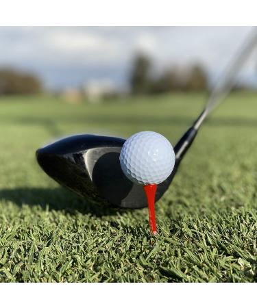 GoSports GS Premium Wooden Golf Tees - 3.25 Inch XL - Red - Buy Online on GoSupps.com