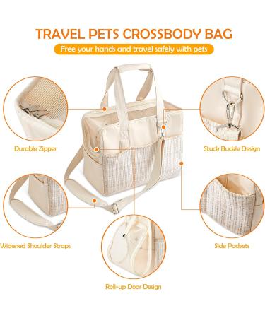 ALLSOPETS Portable Pet Carrier Bag with Safety Leash and Cushion - Black - Buy Online on GoSupps.com
