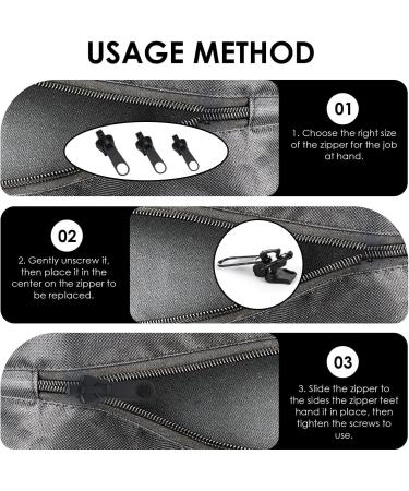 Sanfu 12PC Zipper Repair Set - Universal Zipper Pullers for Jackets Coats & Suitcases (3 Sizes) - International Shipping Available - Buy Online on GoSupps.com