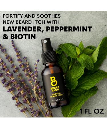 Beard Club Vitamin Spray for Facial Hair Growth | Natural Formula for Thicker Beards | Nourishing Growth Spray for All Skin Types - Buy Online on GoSupps.com