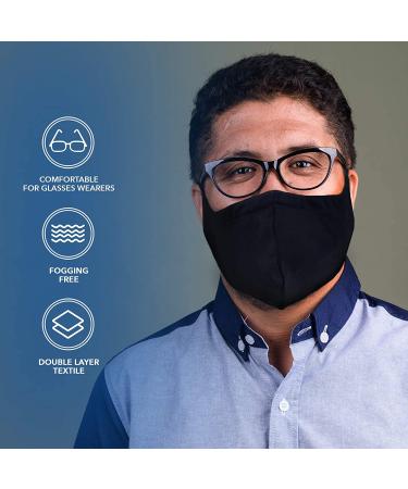 BLU HORN X-Large Face Mask with Nose Wire and Adjustable Loop - 3-Pack, Black/Blue/Green - Buy Online on GoSupps.com
