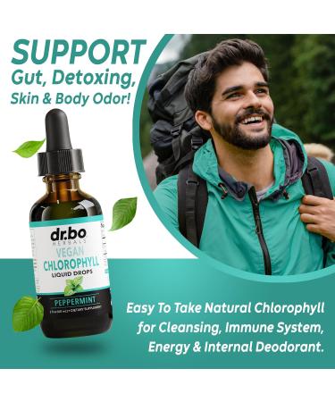 Chlorophyll Liquid Drops - Vegan Body Detox Supplement for Energy & Immune Support | Natural Odor Cleanse & Deodorizing | 2 oz - Buy Online on GoSupps.com