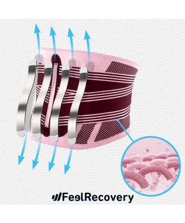Feel Recovery Back Bandage for Men & Women - Support Belt for Sciatica Herniated Disc Scoliosis & Back Pain - Ideal for Work & Sports (M Bordeaux) - Buy Online on GoSupps.com