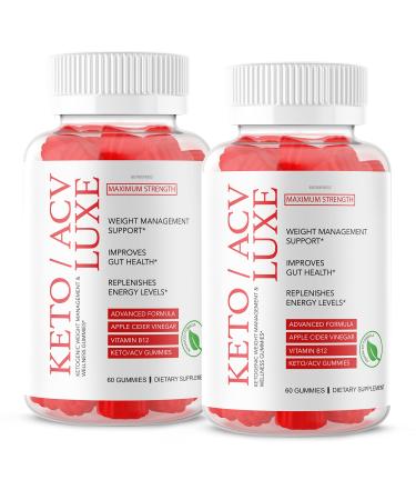 (2 Pack) - Keto Luxe ACV Gummies - New KetoLuxe Plus Advanced Apple Cider Maximum Strength Formula KetoLuxeACVGummies Shark KetoLuxeACV + Gummys Brand Reviews Pure LuxeGummies 60 Days Supply 60 Count (Pack of 2)