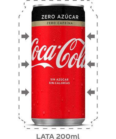 Coca-Cola Zero Sugar Zero Caffeine - Sugar Free Cola Soda - No Calorie No Caffeine - 6 x 200ml Mini Cans - Buy Online on GoSupps.com
