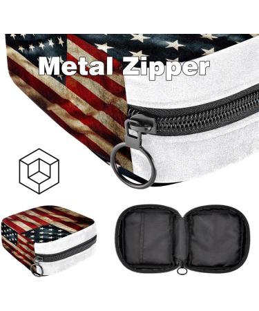 Vintage American Flag Period Pad Pouch - GIAPB Sanitary Napkin Storage Bag - Buy Online on GoSupps.com