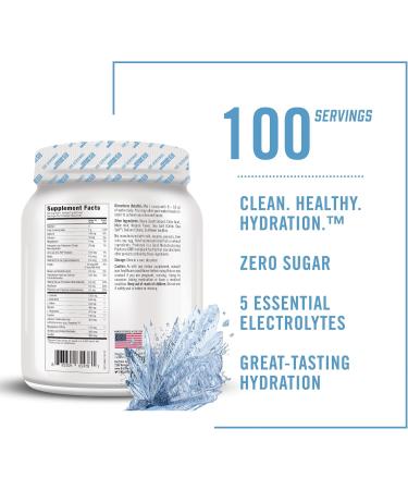 BioSteel Zero Sugar Hydration Mix - 100 Servings of Great Tasting Electrolytes | White Freeze Flavor - Hydrate Anytime Anywhere - Buy Online on GoSupps.com