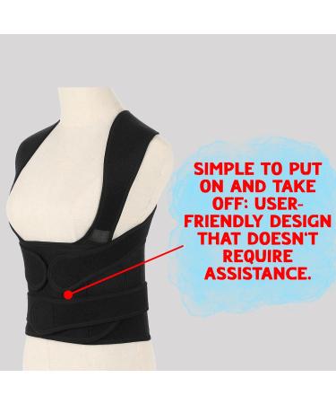 Back Brace Posture Corrector for Men & Women - Adjustable Spine Support & Pain Relief for Scoliosis Hunchback - Fits Waist 26-34 inch - Buy Online on GoSupps.com