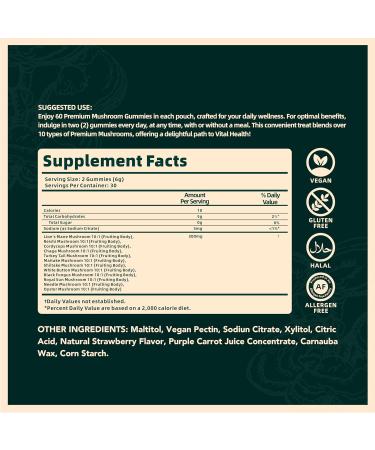 Vital Source Nutrition Creatine Gummies - 5g Vegan Gluten-Free Halal - Muscle Growth & Recovery Support - Wild Strawberry Flavor - 120 Gummies - Buy Online on GoSupps.com