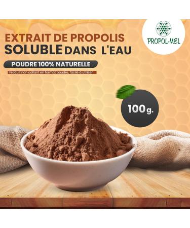 Propol-mel - Soluble Propolis Extract Powder | 100g | 100% Natural | Soluble in Water and Liquids | Natural Propolis | Ideal for Drinks and Recipes - Buy Online on GoSupps.com